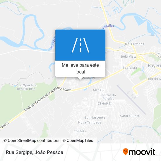 Rua Sergipe mapa
