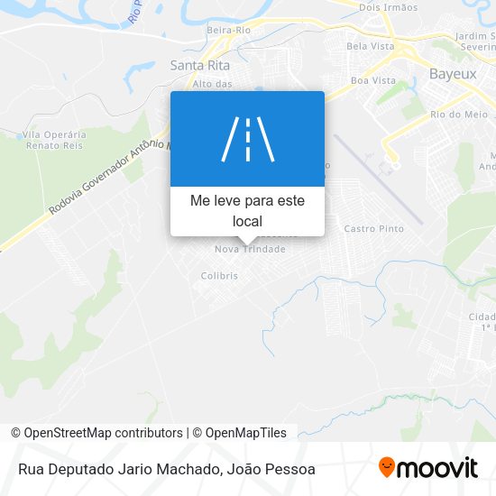 Rua Deputado Jario Machado mapa