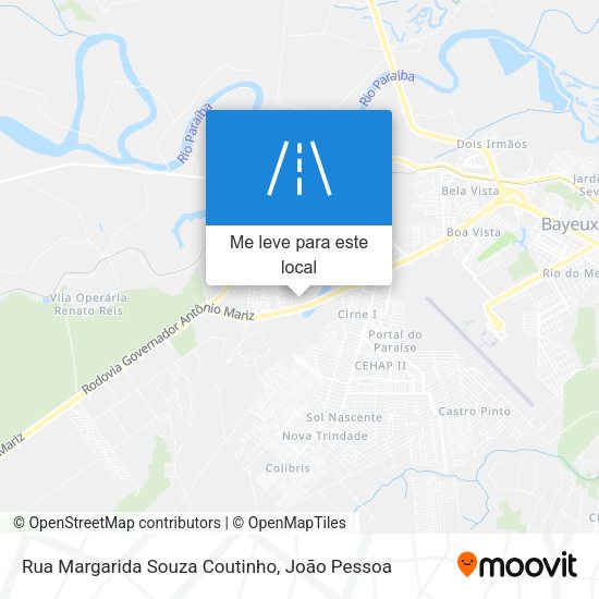 Rua Margarida Souza Coutinho mapa