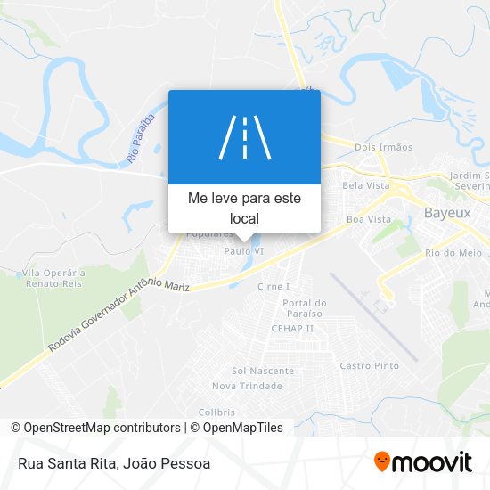 Rua Santa Rita mapa
