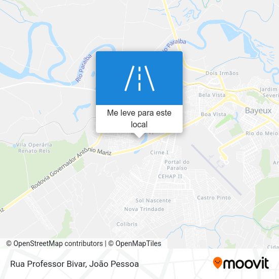 Rua Professor Bivar mapa