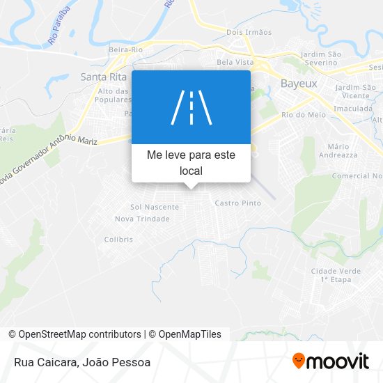 Rua Caicara mapa