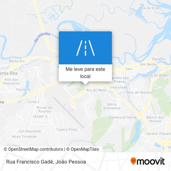 Rua Francisco Gadê mapa