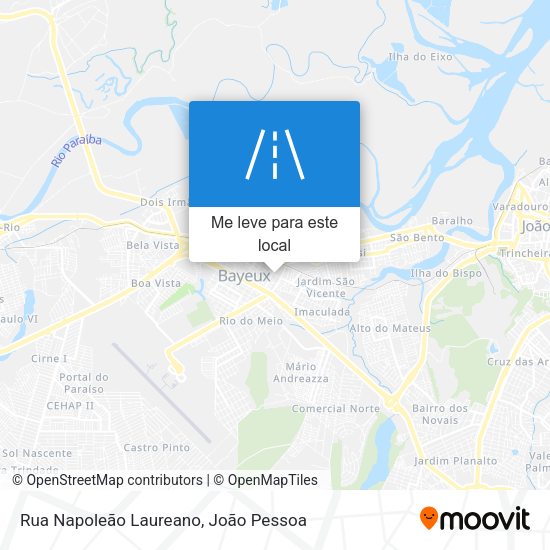 Rua Napoleão Laureano mapa