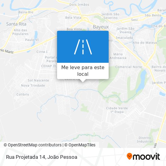Rua Projetada 14 mapa