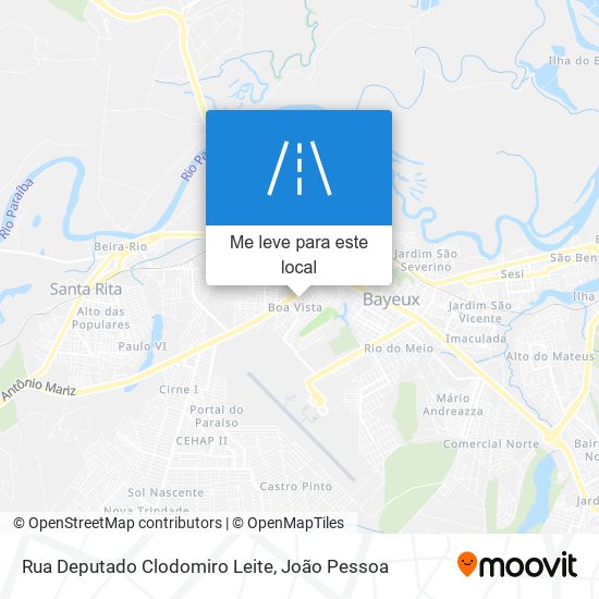 Rua Deputado Clodomiro Leite mapa