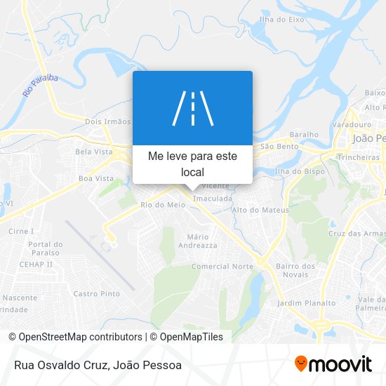 Rua Osvaldo Cruz mapa