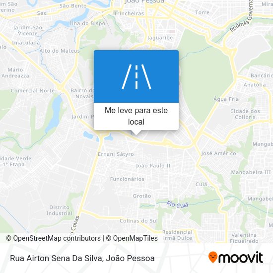 Rua Airton Sena Da Silva mapa