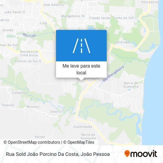 Rua Sold João Porcino Da Costa mapa