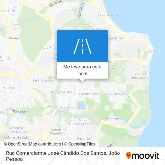 Rua Comerciamte José Cândido Dos Santos mapa