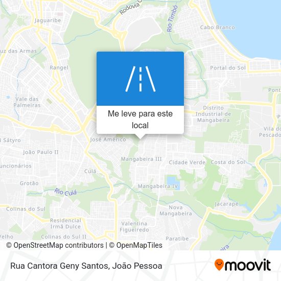 Rua Cantora Geny Santos mapa