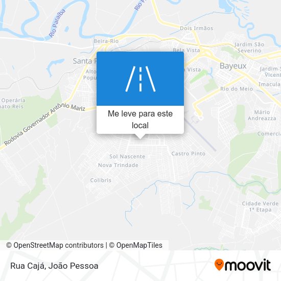 Rua Cajá mapa