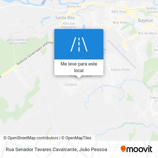 Rua Senador Tavares Cavalcante mapa