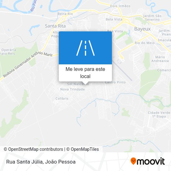 Rua Santa Júlia mapa