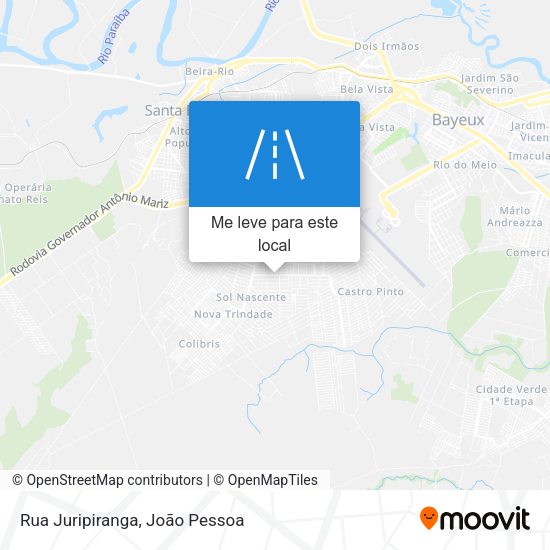 Rua Juripiranga mapa