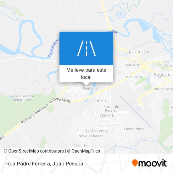 Rua Padre Ferreira mapa