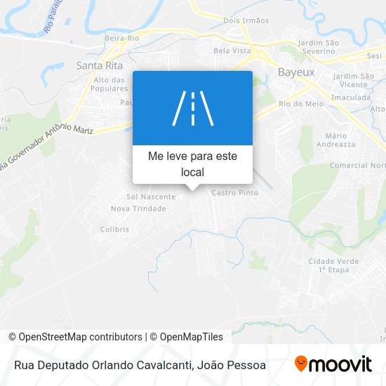 Rua Deputado Orlando Cavalcanti mapa