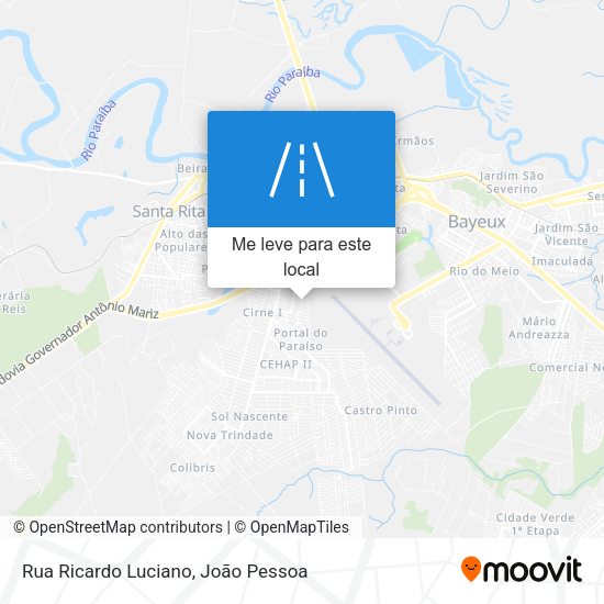 Rua Ricardo Luciano mapa