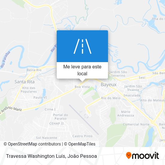 Travessa Washington Luís mapa