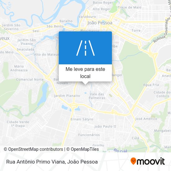 Rua Antônio Primo Viana mapa