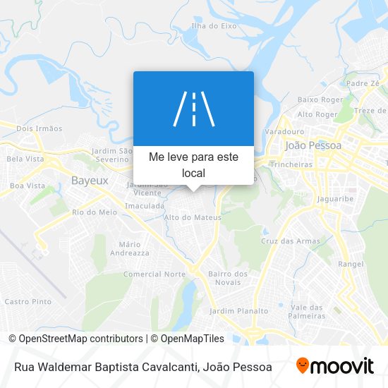 Rua Waldemar Baptista Cavalcanti mapa