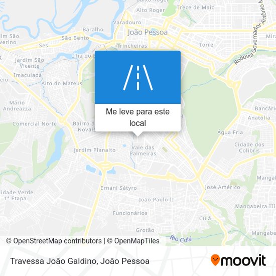 Travessa João Galdino mapa