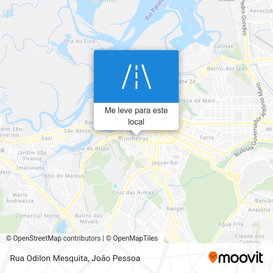 Rua Odilon Mesquita mapa