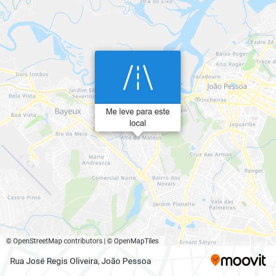 Rua José Regis Oliveira mapa