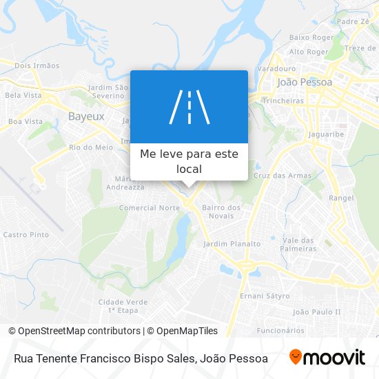 Rua Tenente Francisco Bispo Sales mapa