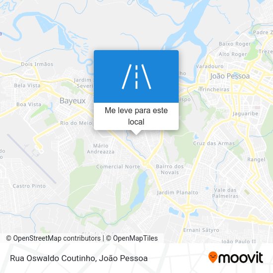 Rua Oswaldo Coutinho mapa