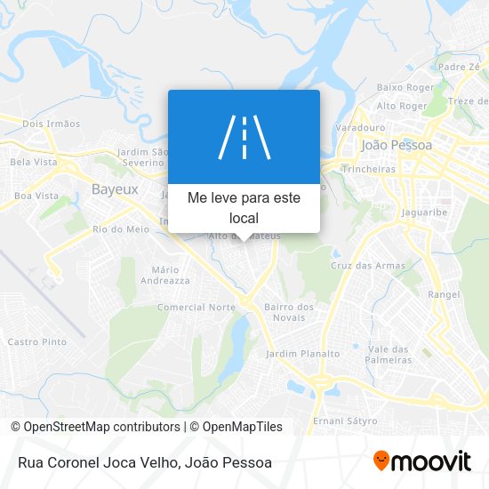 Rua Coronel Joca Velho mapa