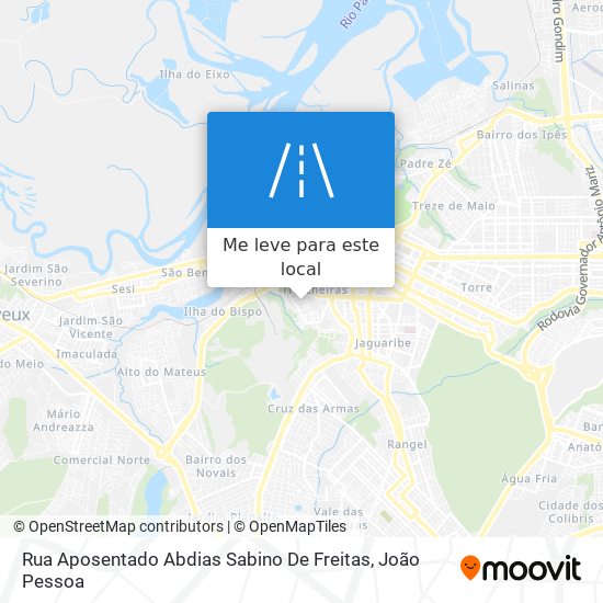 Rua Aposentado Abdias Sabino De Freitas mapa