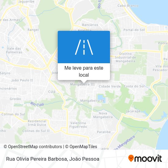 Rua Olívia Pereira Barbosa mapa