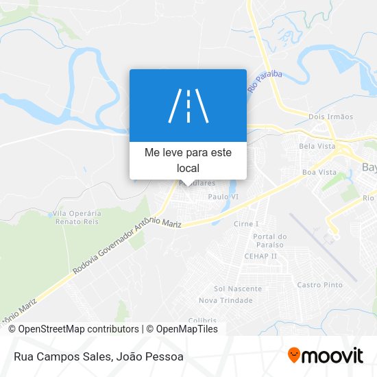 Rua Campos Sales mapa