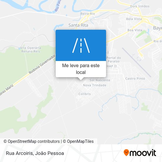 Rua Arcoiris mapa