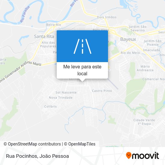 Rua Pocinhos mapa