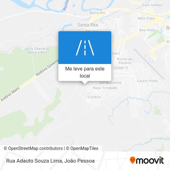 Rua Adauto Souza Lima mapa