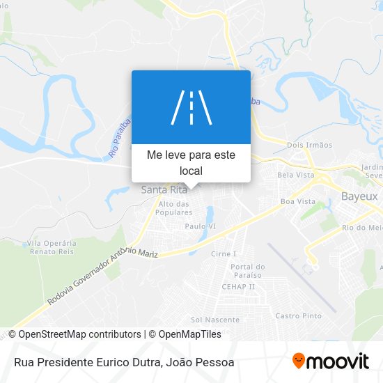 Rua Presidente Eurico Dutra mapa