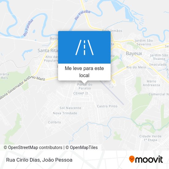 Rua Cirilo Dias mapa