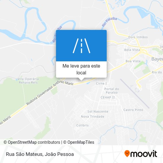 Rua São Mateus mapa
