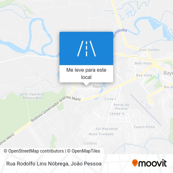 Rua Rodolfo Lins Nóbrega mapa