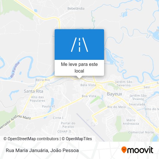 Rua Maria Januária mapa