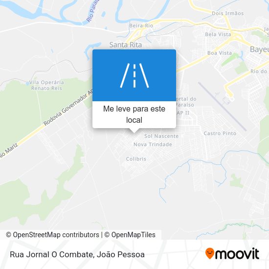 Rua Jornal O Combate mapa