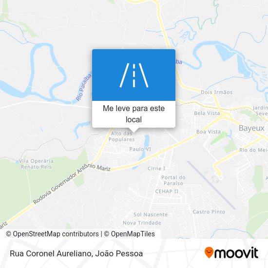 Rua Coronel Aureliano mapa
