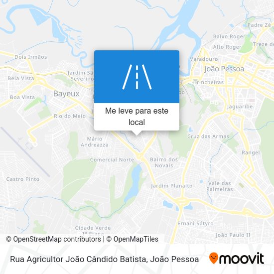 Rua Agricultor João Cândido Batista mapa