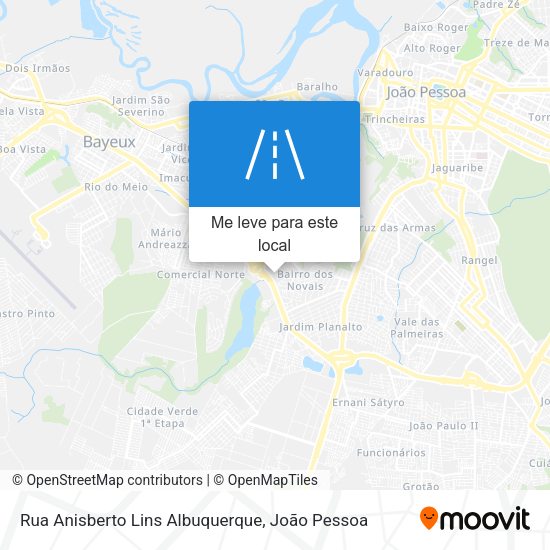 Rua Anisberto Lins Albuquerque mapa