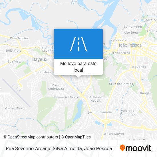 Rua Severino Arcânjo Silva Almeida mapa