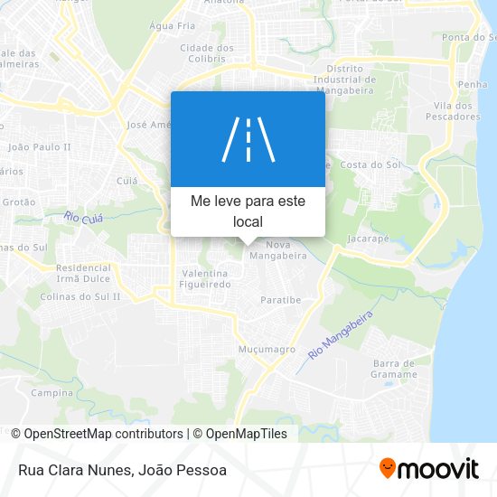 Rua Clara Nunes mapa