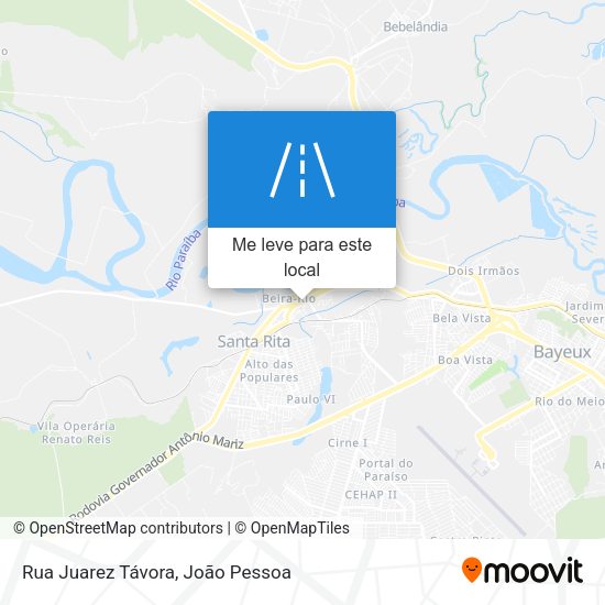 Rua Juarez Távora mapa