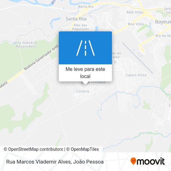 Rua Marcos Vlademir Alves mapa